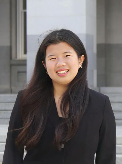 candidate kylie smiling at camera